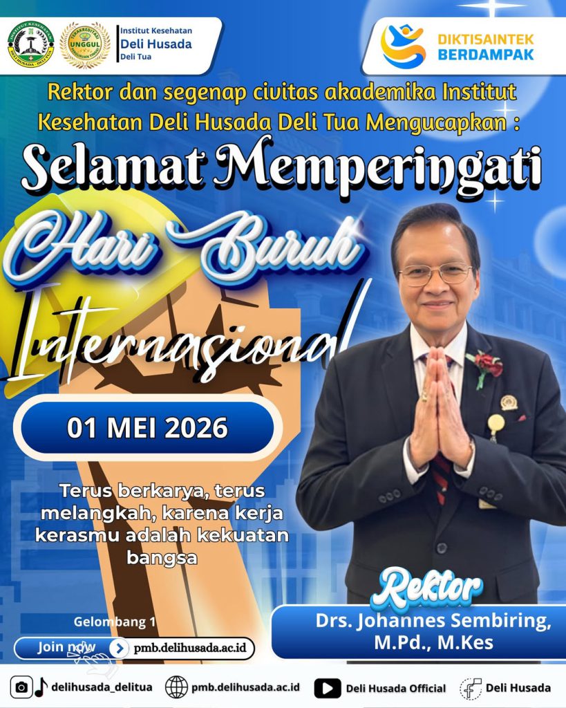 Hai Sobat Deli Husada👋👋👋Selamat memperingati Hari Buruh Internasional ✊🌍01 Mei 2026Dedikasi,